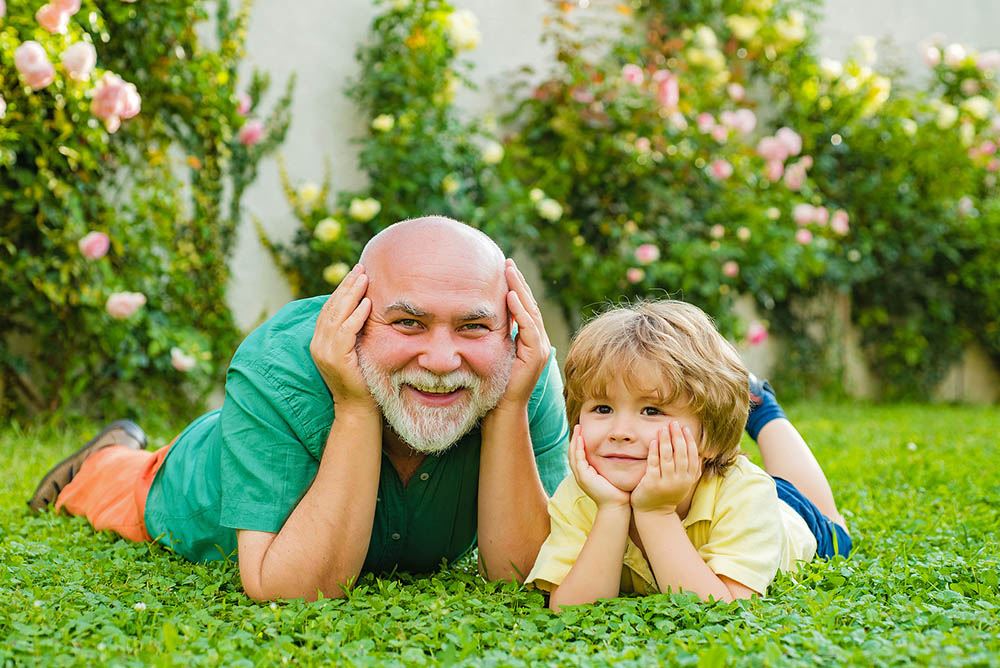 grandfather and child