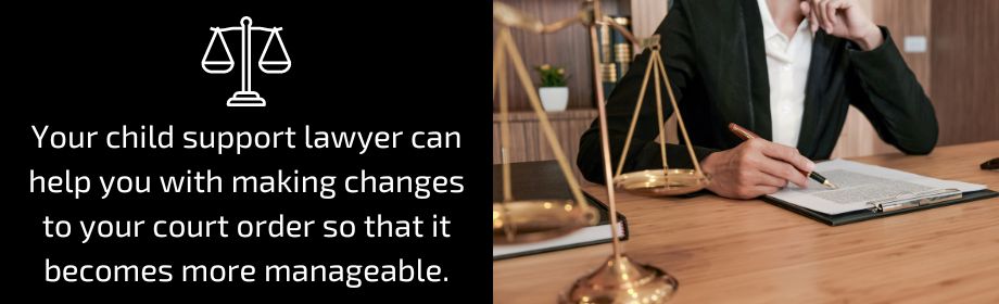 lawyer next to scales of justice